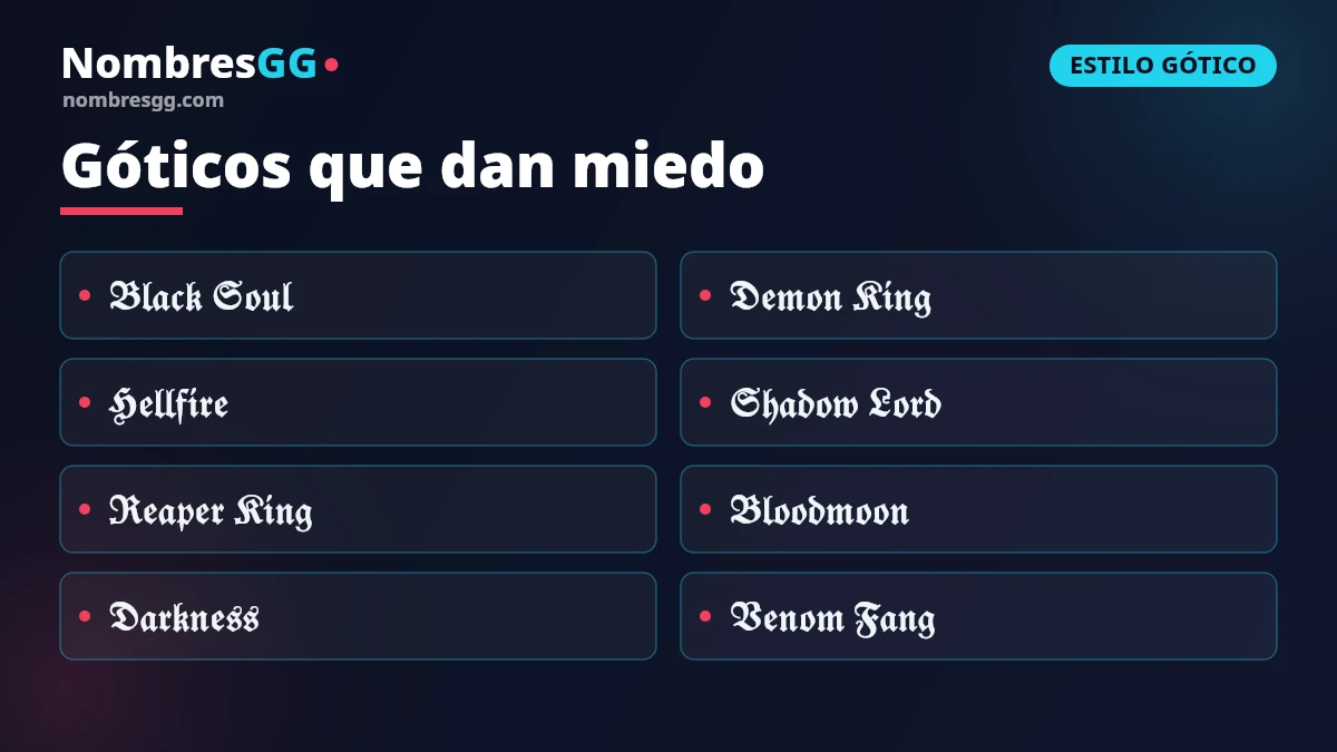 Nombres insanos góticos para Free Fire para copiar