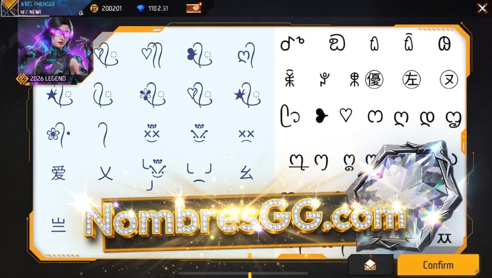 Nombres para Free Fire con Símbolos