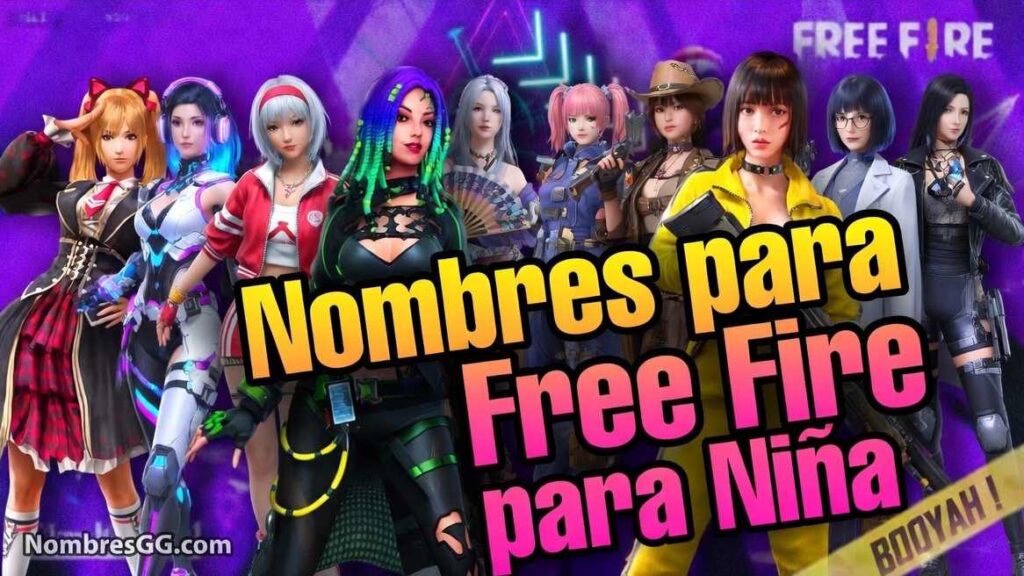 Nombres para Free Fire para Niña
