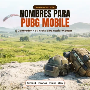 Nombres para PUBG Mobile 2026: Generador y Nicks para Copiar y Pegar