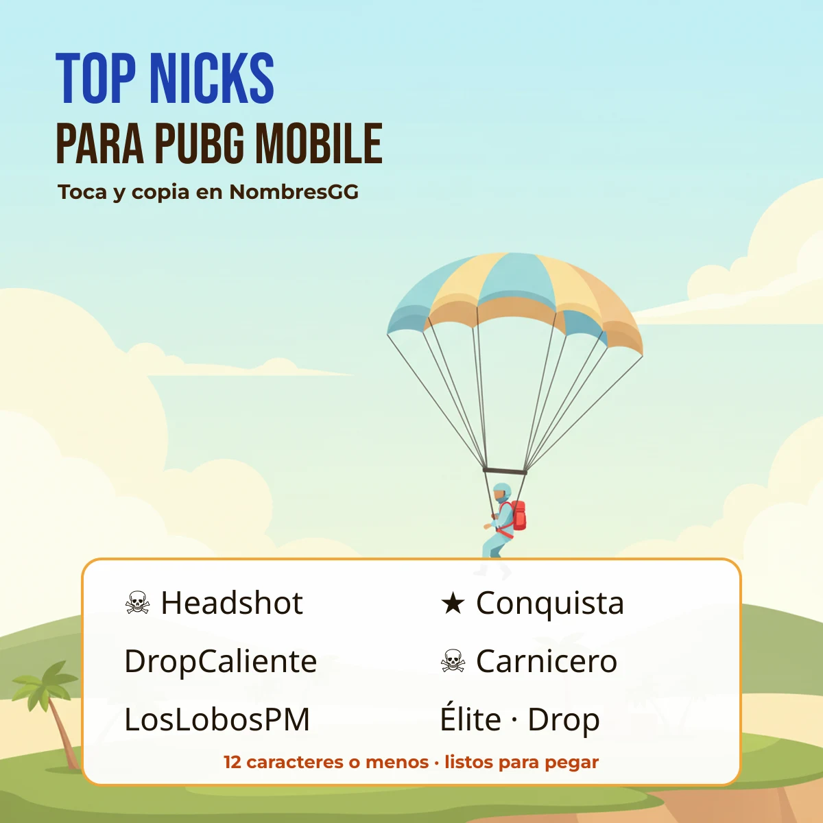 Top nicks para PUBG Mobile listos para copiar y pegar